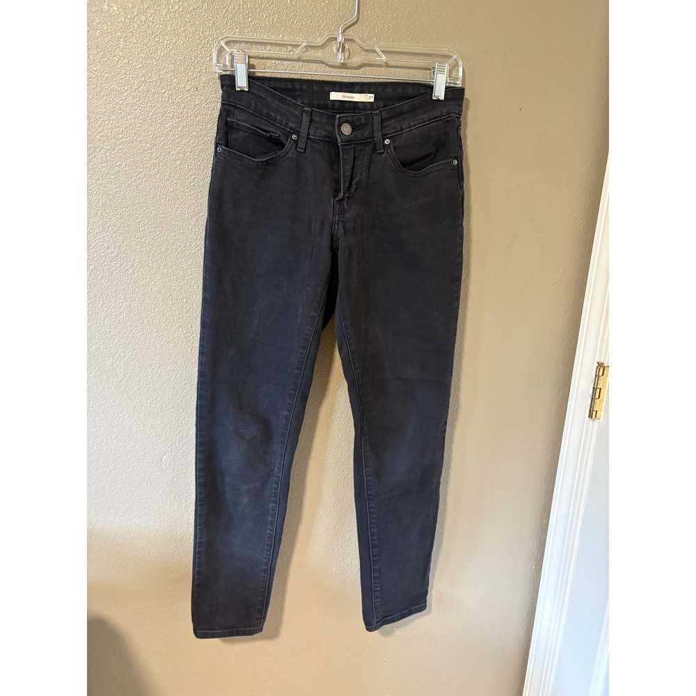 Levi's Womens Black Denim Jeans Skinny Fit Casual Everyday Fashion Pants